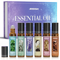 Lavender essential oil roll-on bottle