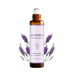 Essential Oils Roll On with Organic Lavender and Coconut Oil for Aromatherapy, Skin Care, Massage, and Skin Tightening