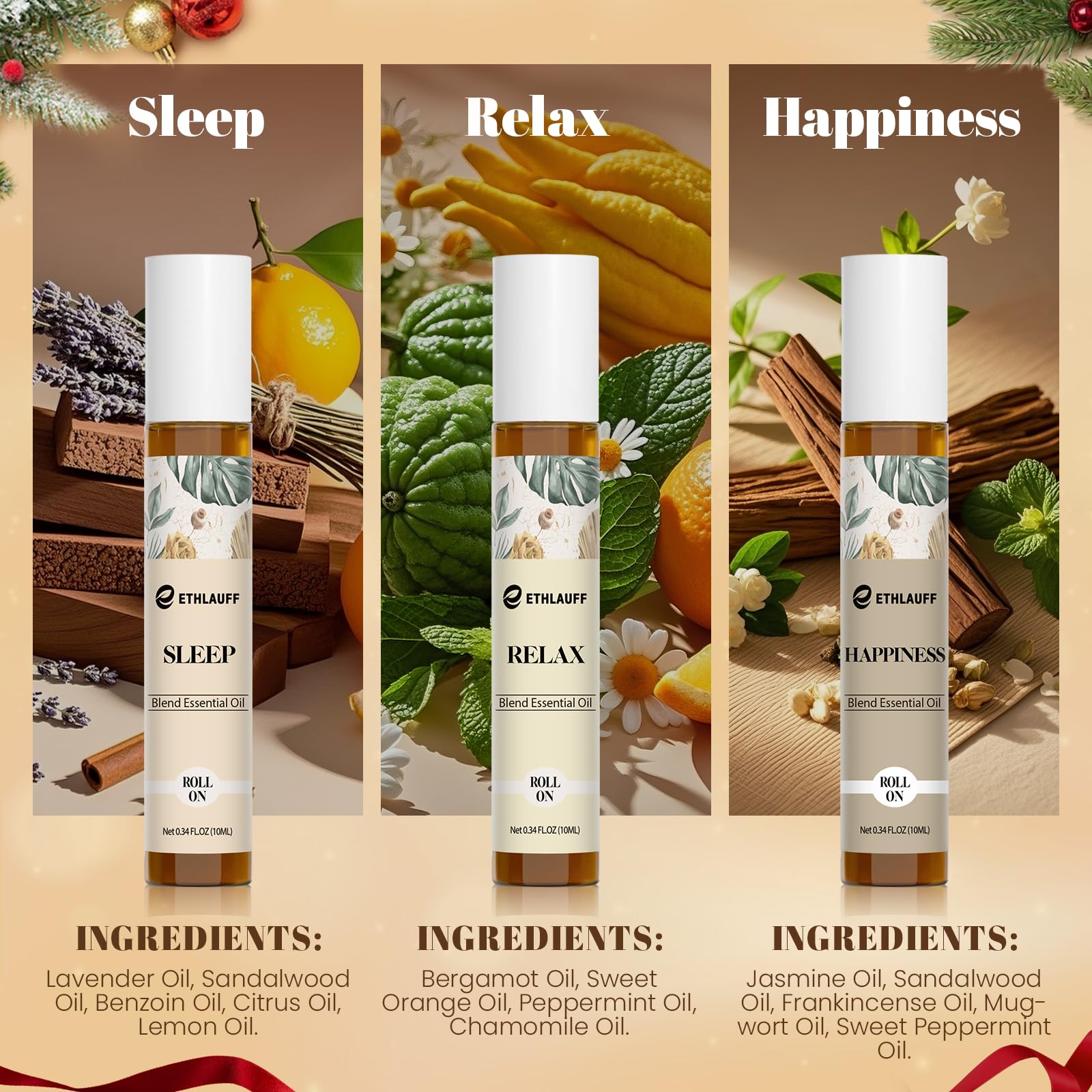 Balance blend essential oil roll-on bottle