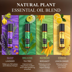 Frankincense & Cedar essential oil roll-on - 10ml in amber glass
