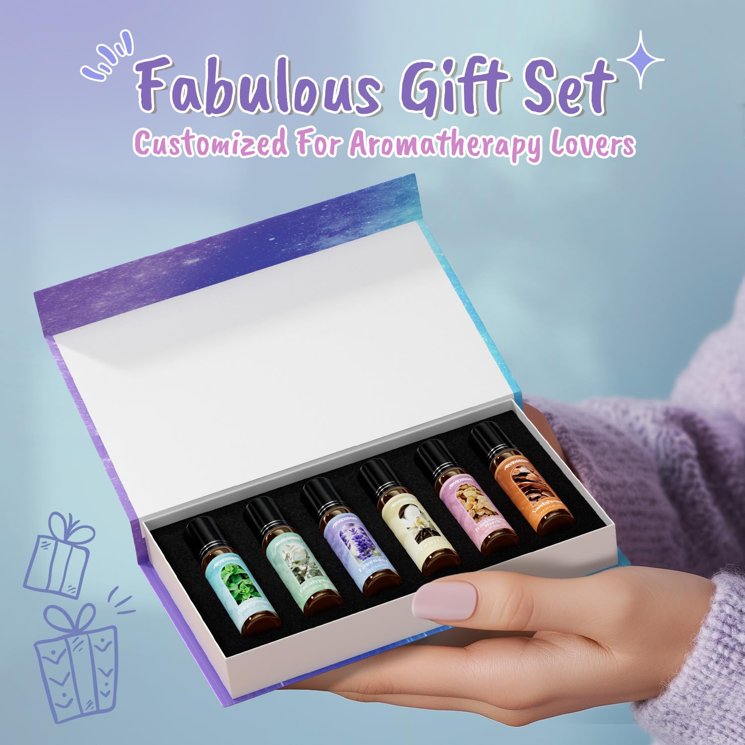 Tea tree essential oil roll-on bottle