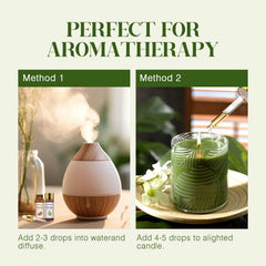 Premium packaging of essential oils set with decorative elements