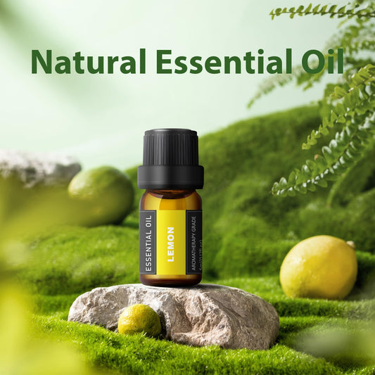 Peppermint essential oil bottle with other oils