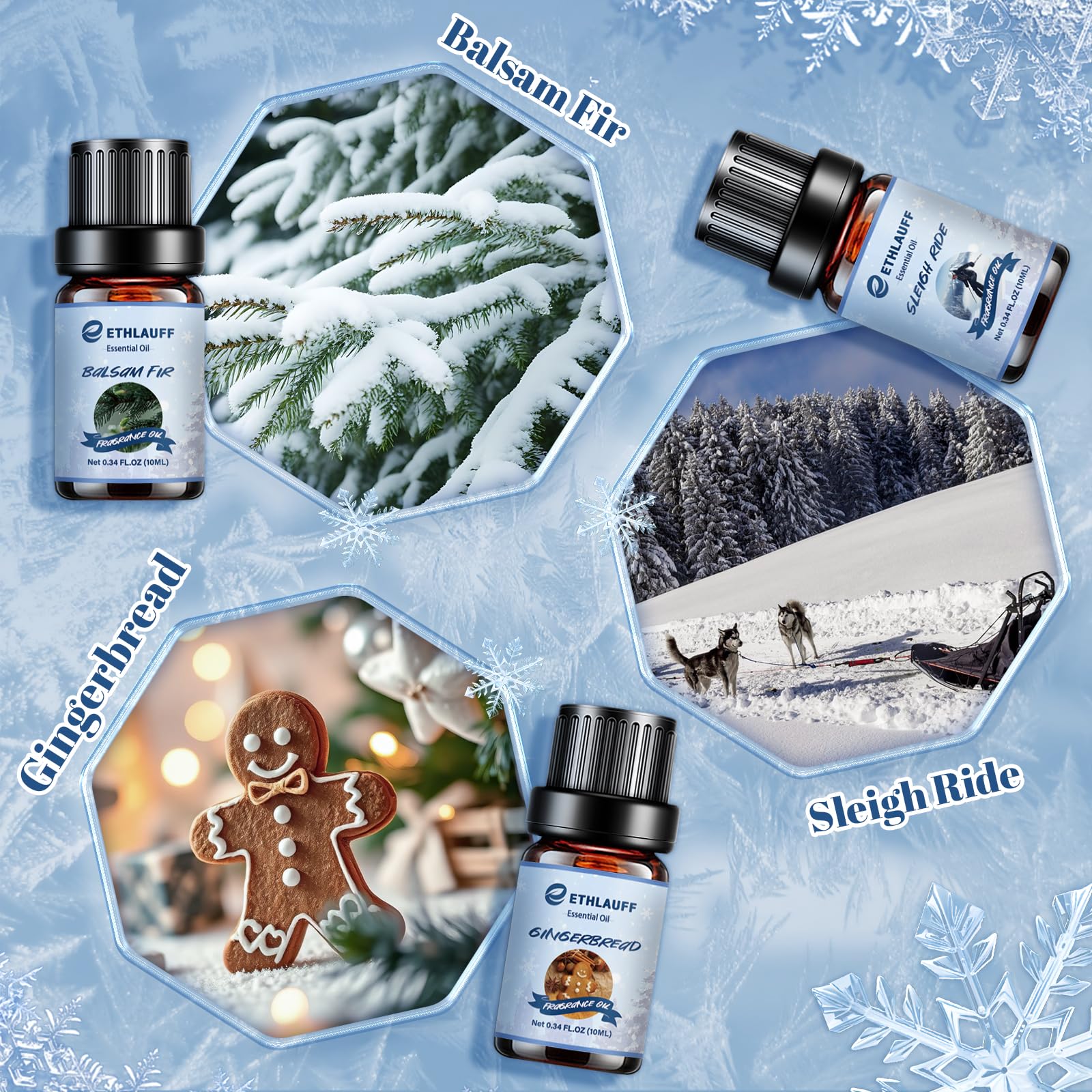 Snow Walk scent essential oil bottle