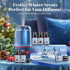 Gift-ready winter essential oils set in box