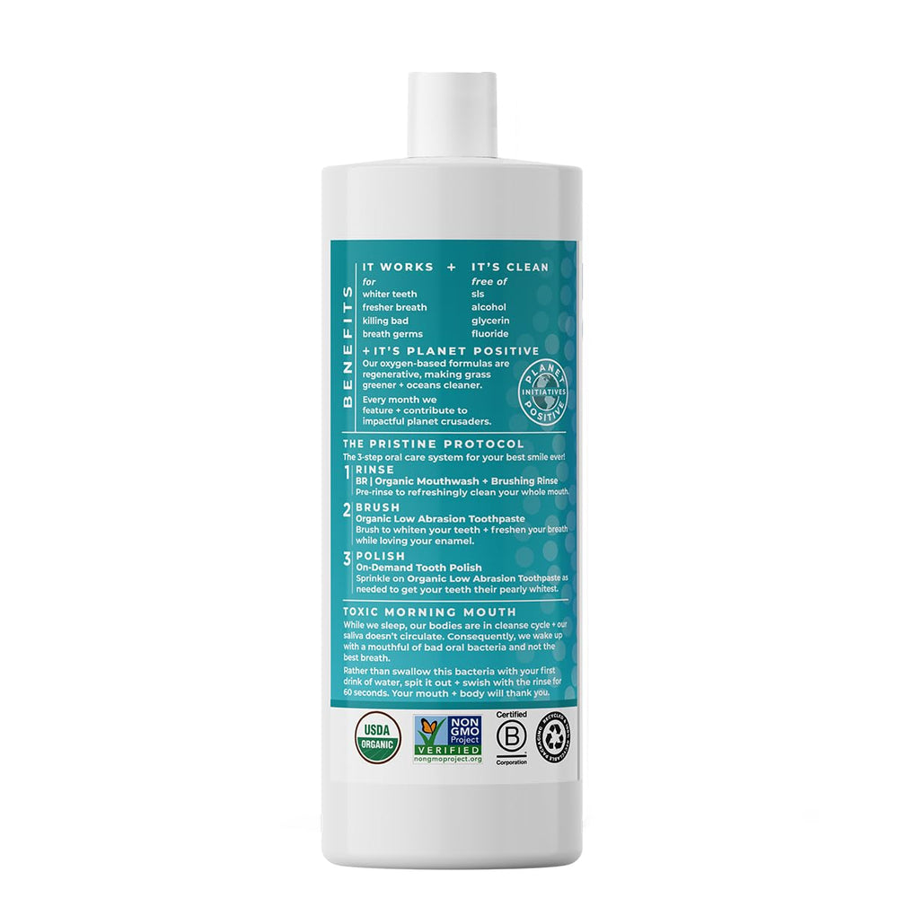 Alcohol-free formula of Essential Oxygen Brushing Rinse