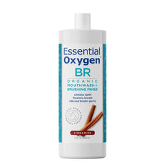 Front view of Essential Oxygen Cinnamint Mouthwash 32 oz bottle
