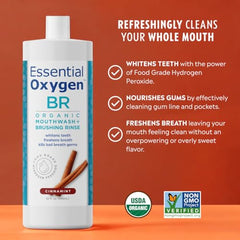 Packaging for Essential Oxygen Cinnamint Mouthwash 32 oz