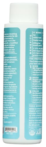 Close-up of the Cinnamon Cinnamint Mouthwash label featuring Essential Oxygen