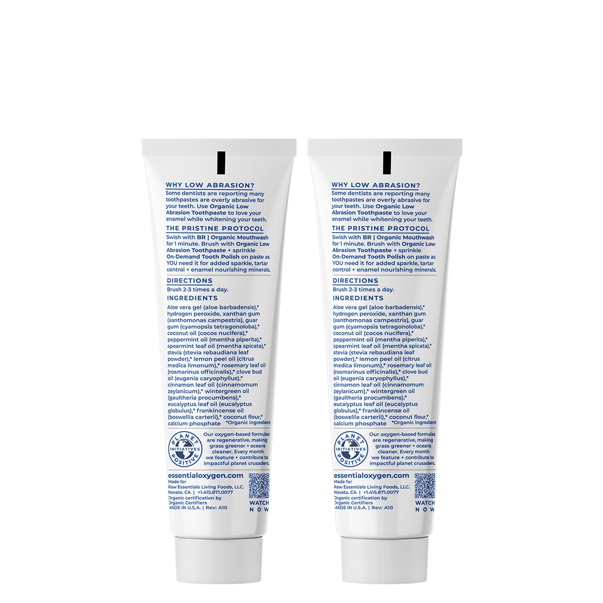 Illustration of hydrogen peroxide and organic essential oils in toothpaste