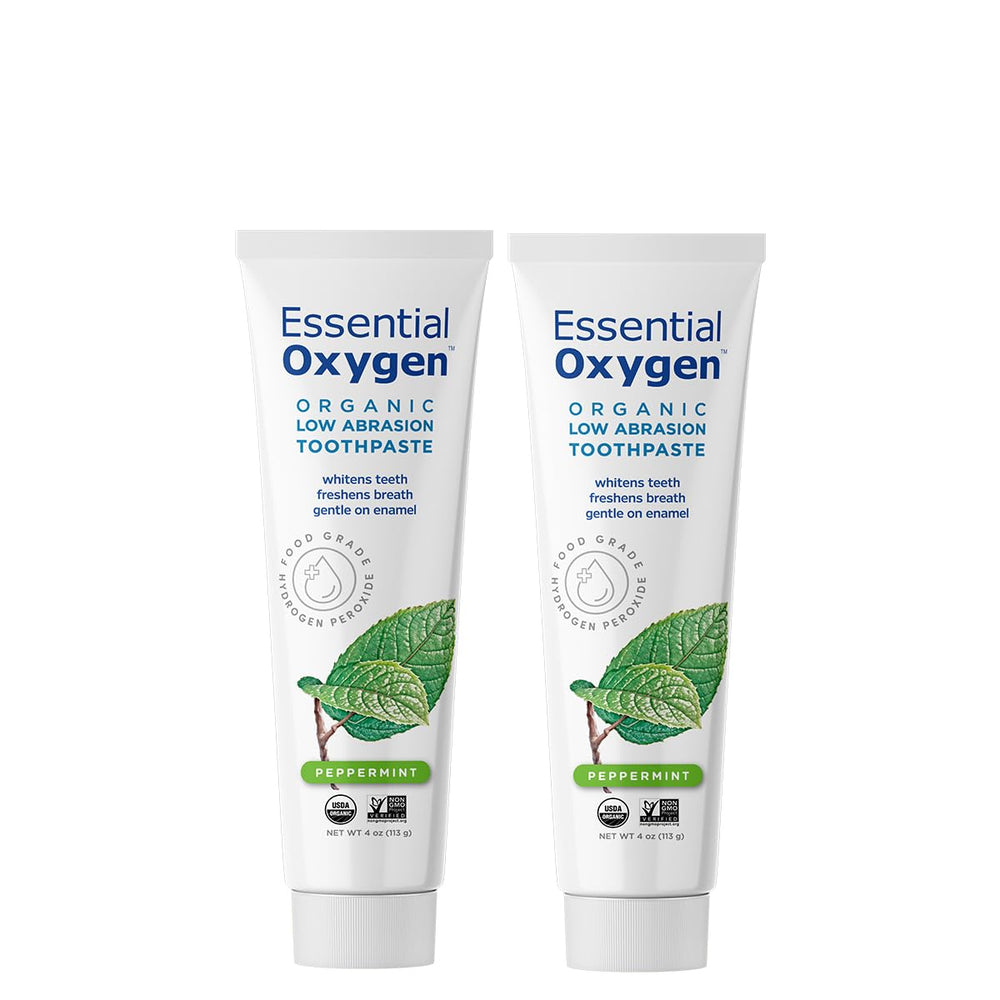Texture of peppermint toothpaste with active ingredients