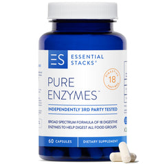 Essential Stacks Pure Digestive Enzymes bottle label