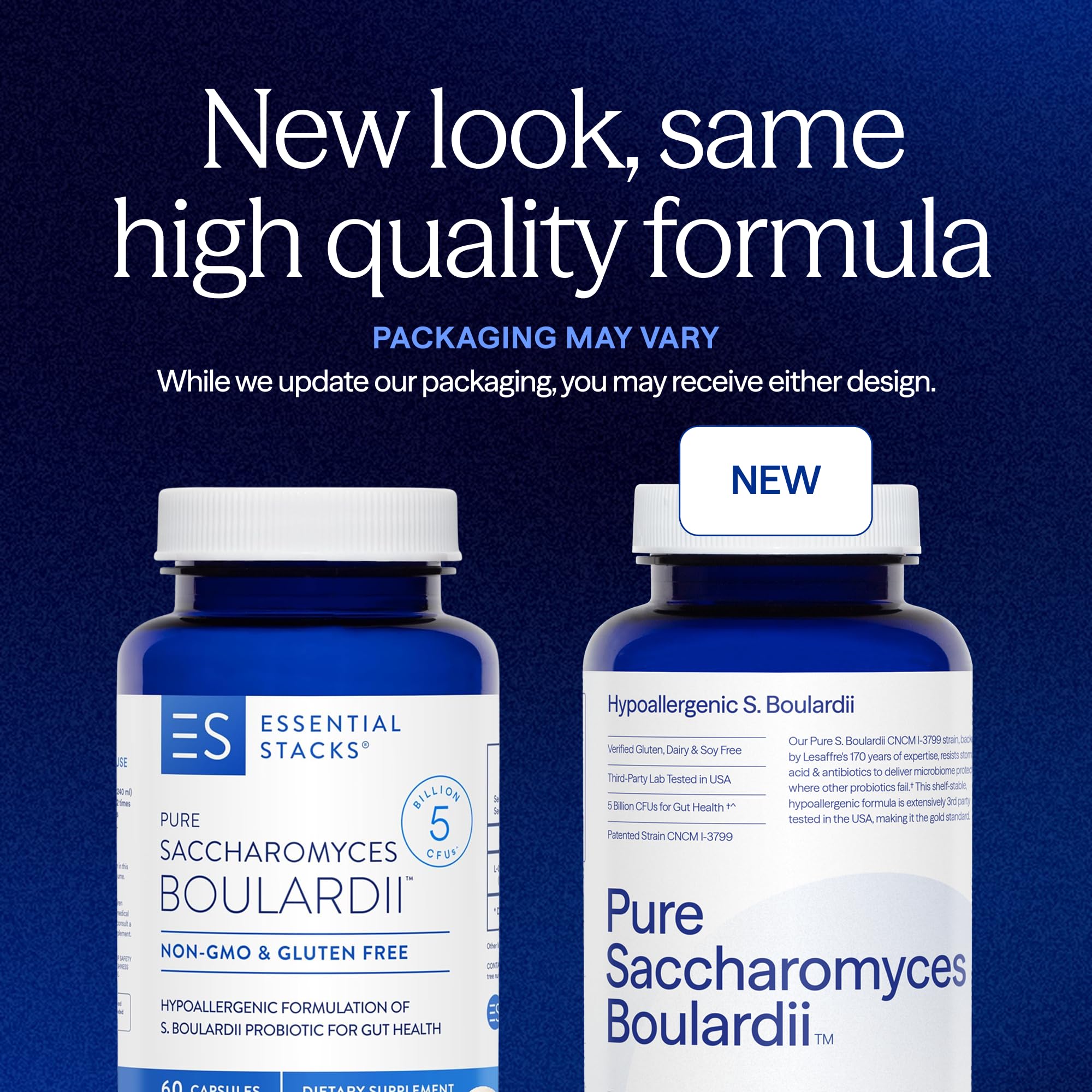 Close-up of 60 capsules per bottle