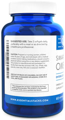 Infographic showing 800mg EPA and 600mg DHA per serving