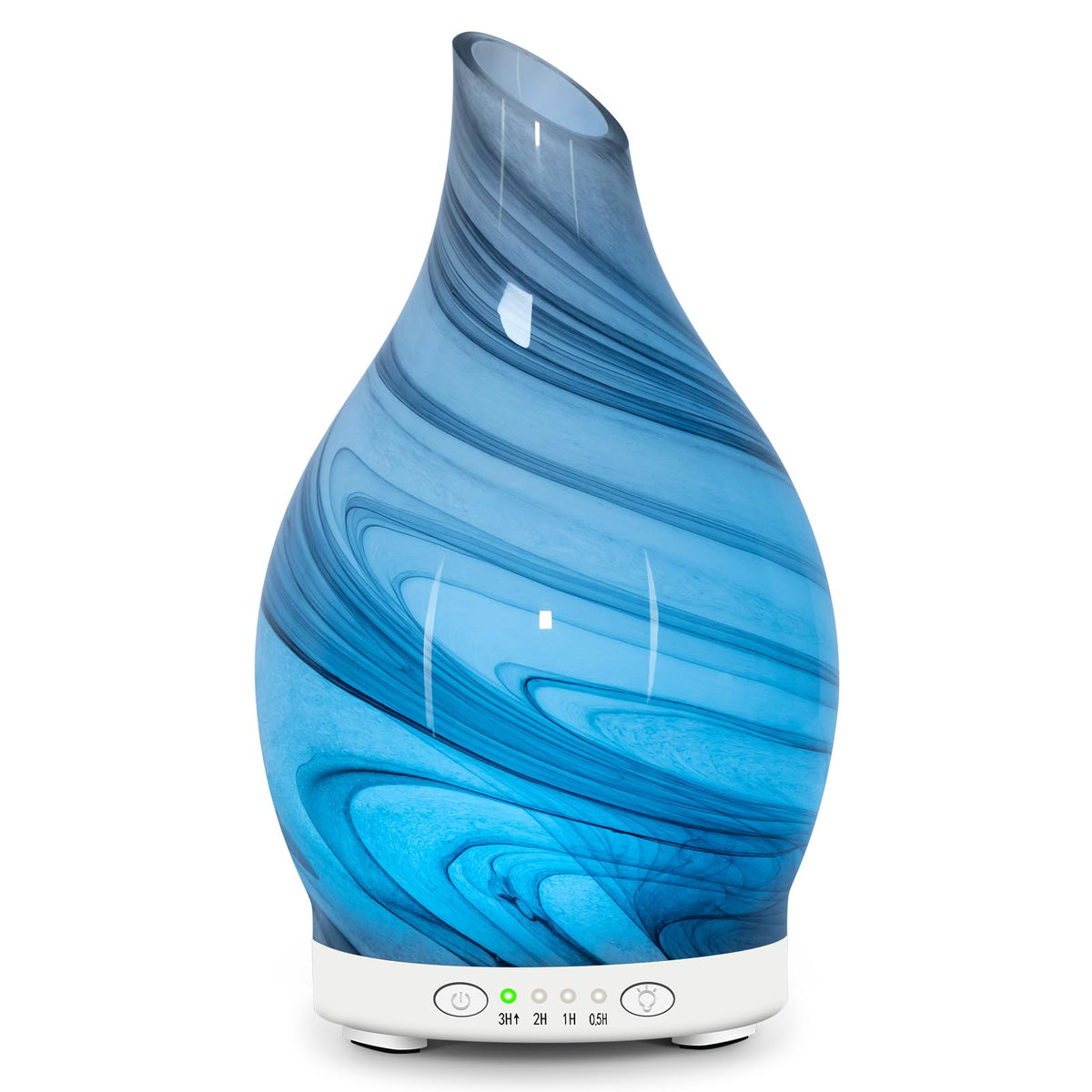 120ml glass essential oil diffuser with 7-color LED lights