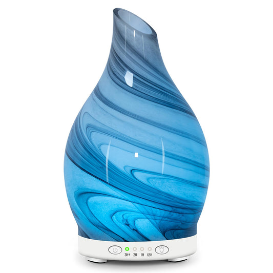 120ml glass essential oil diffuser with 7-color LED lights