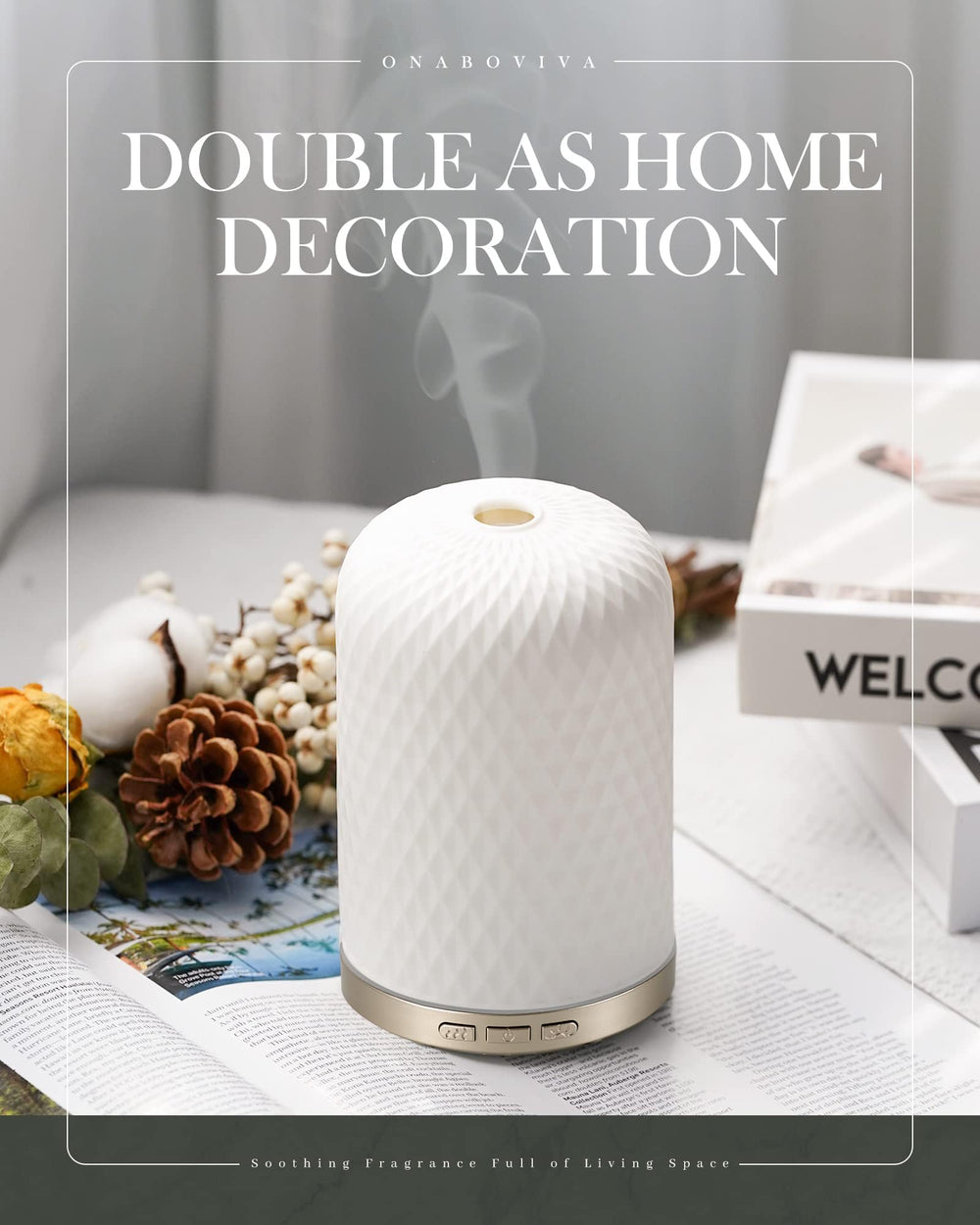 USB cable and user manual included with diffuser packaging