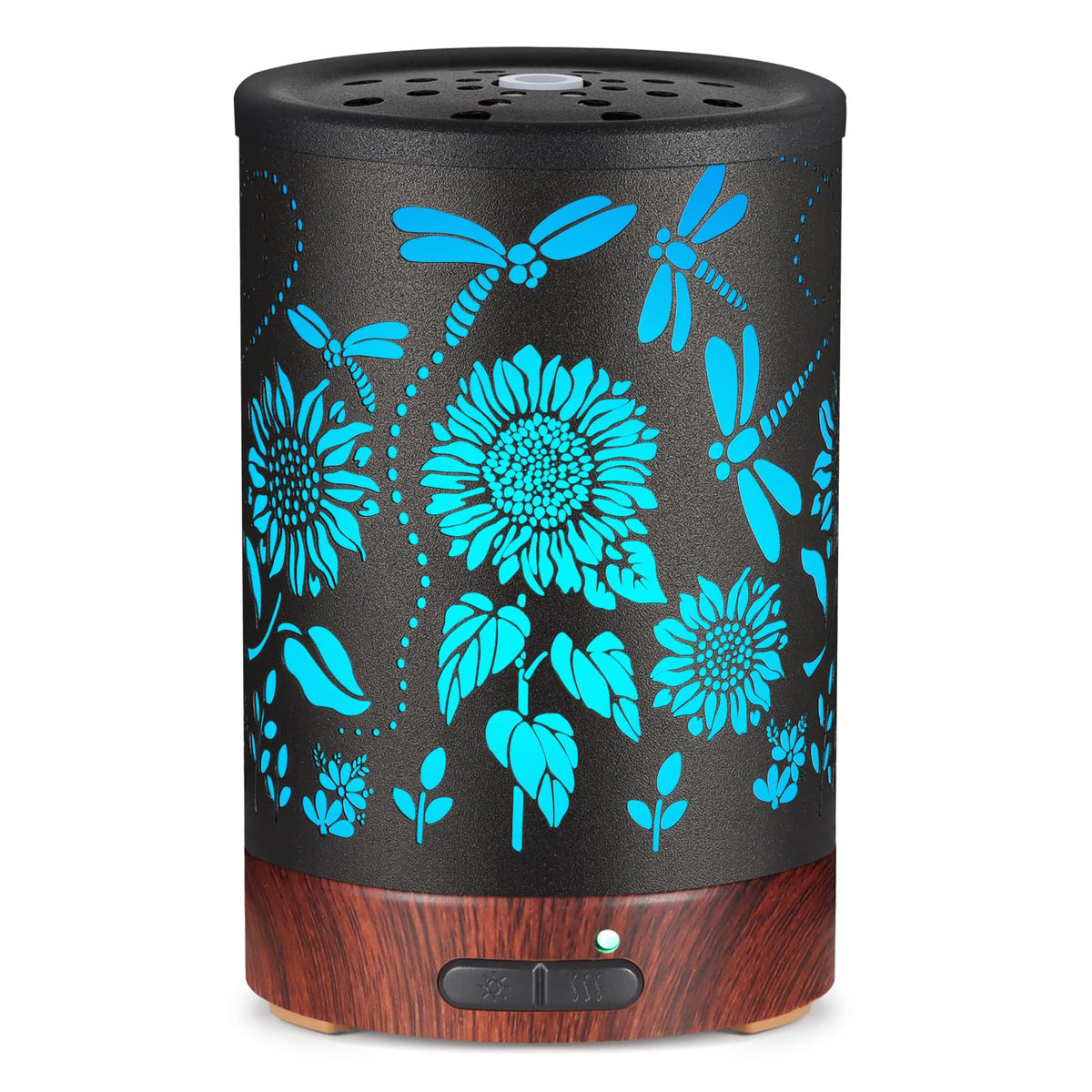Kobodon essential oils diffuser sunflower design with 7-color LED lights