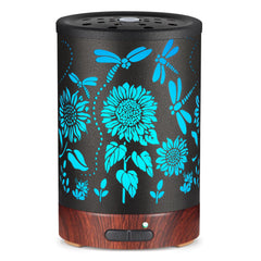 Kobodon essential oils diffuser sunflower design with 7-color LED lights