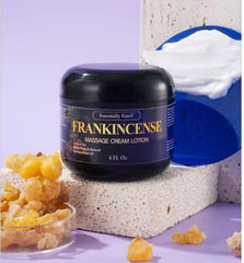 Close-up of massage lotion texture on skin