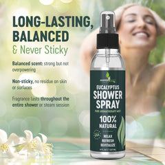 Shower, sauna and spa aromatherapy scene with eucalyptus spray