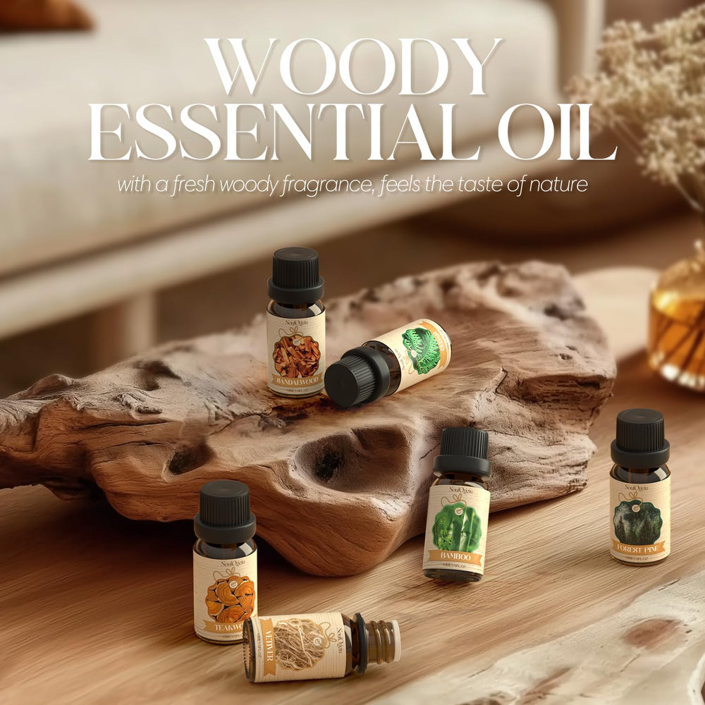 Wood essential oils for candle making and home use
