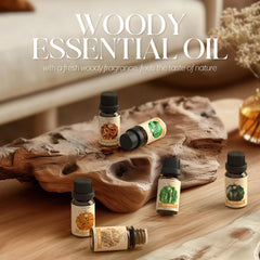 Wood essential oils for candle making and home use
