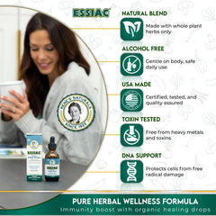 Essiac Daily Drops bottle with dropper
