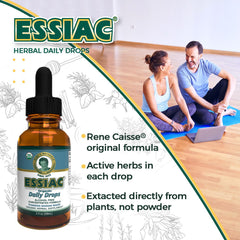 Label close-up showing Essiac ingredients