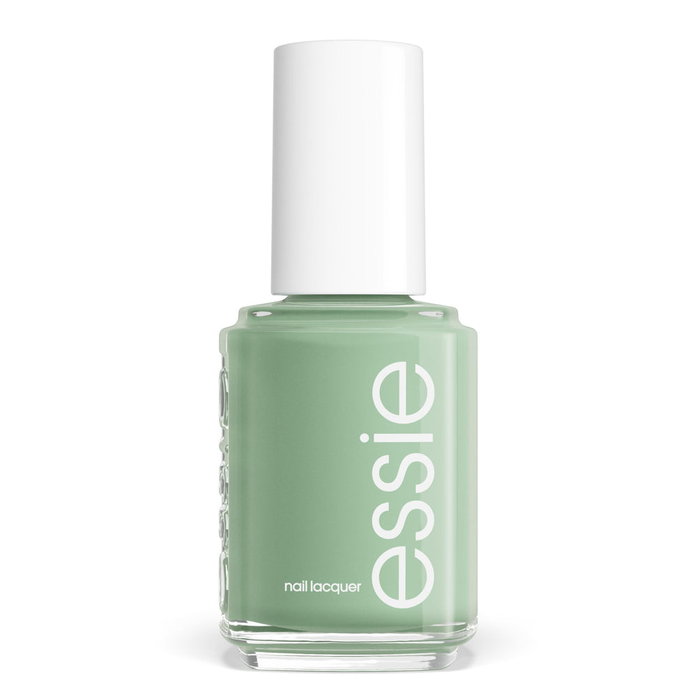 essie Crunch Crunch bottle closeup showing creamy green color for spring looks