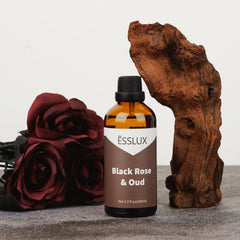 ESSLux branding for Black Rose & Oud fragrance oil