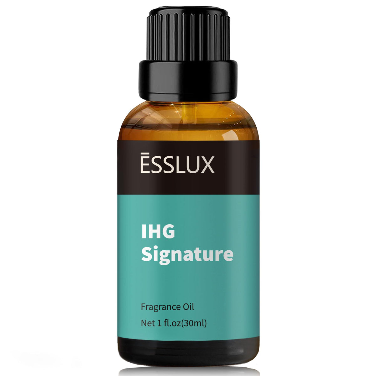ESSLux Hotel Diffuser Oil IHG Signature bottle in amber glass with dropper