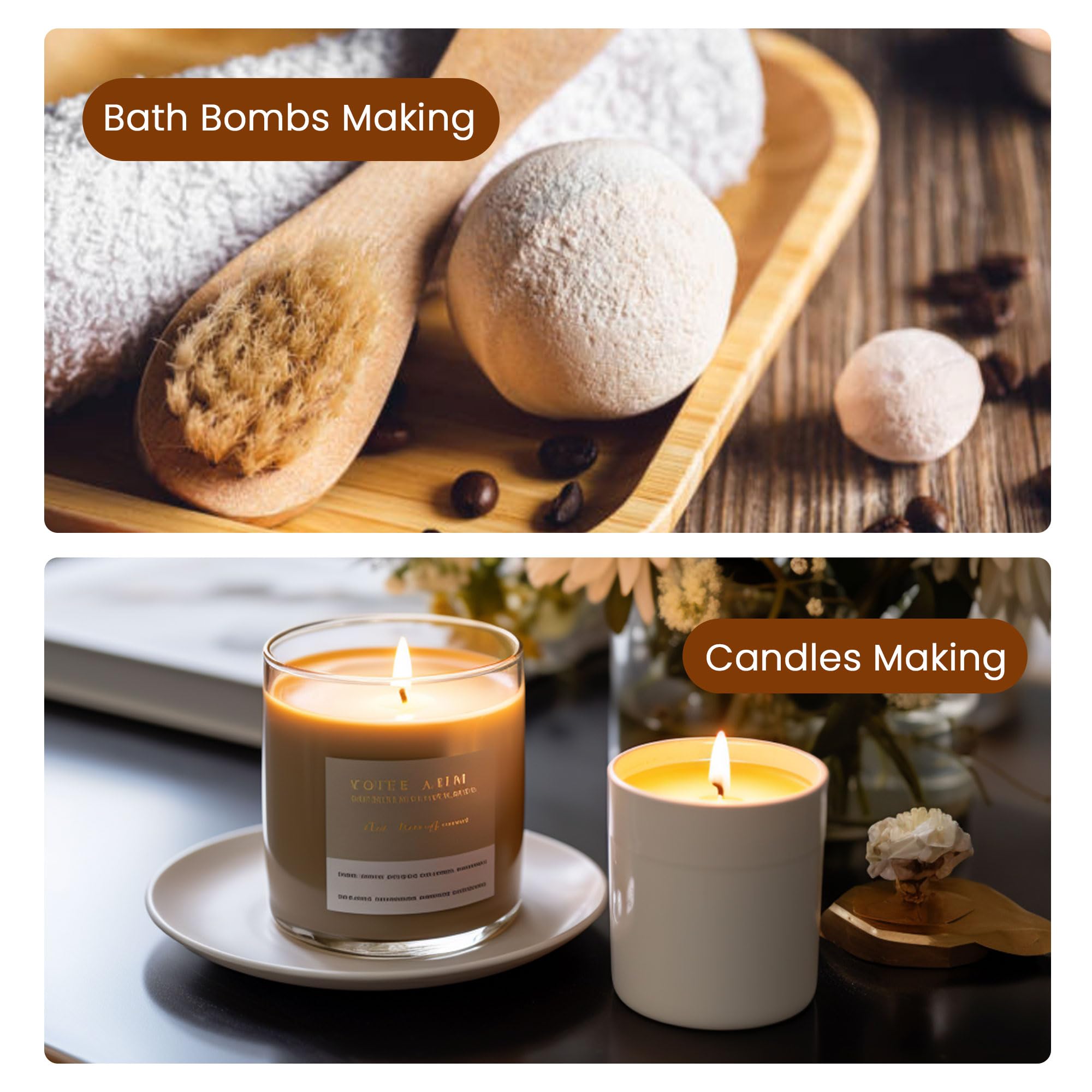 Candle making with roasted hazelnut fragrance oil
