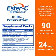 Close up of Ester-C 1000 mg coated tablet