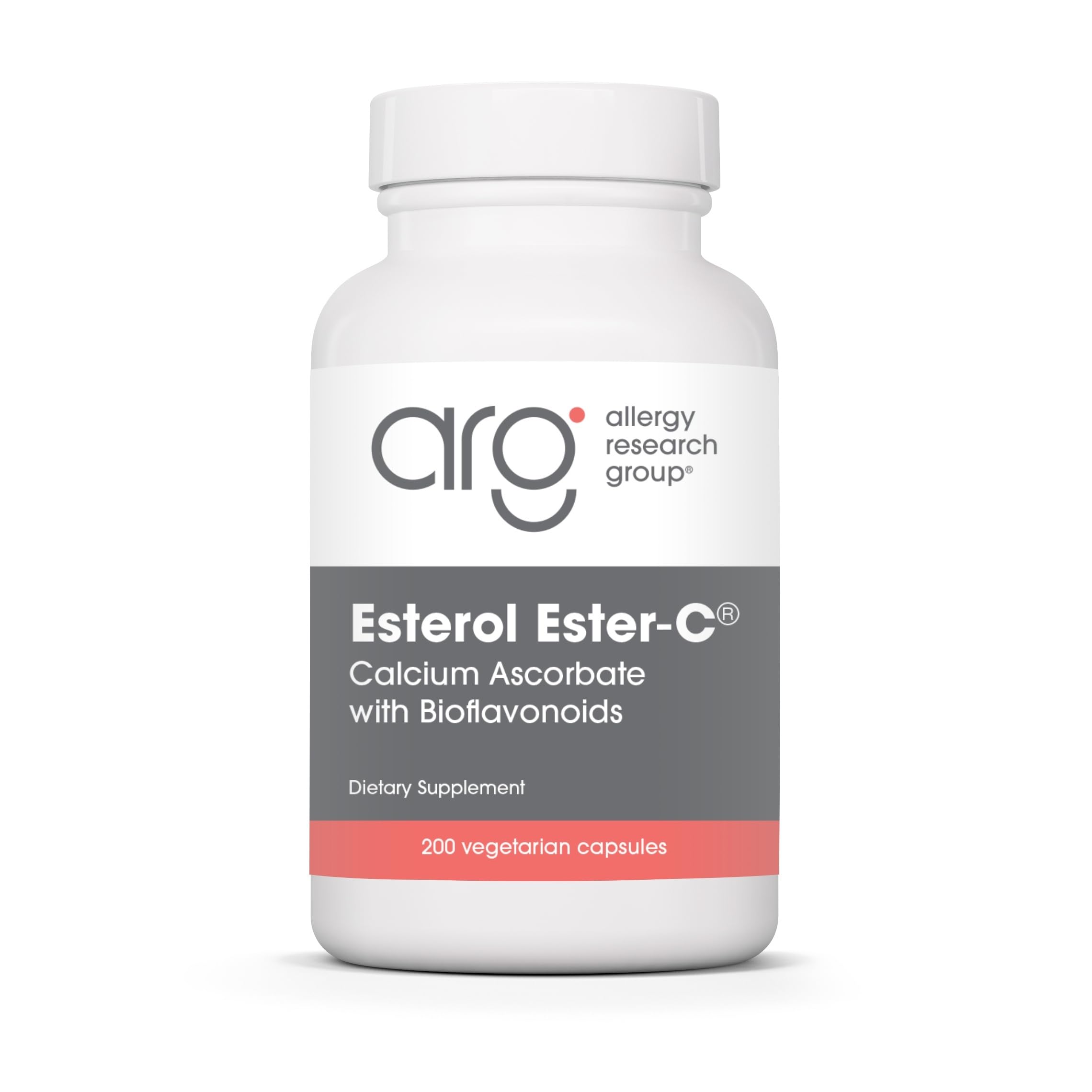 Bottle of Esterol Ester-C 1350mg Vitamin C supplement by Allergy Research Group