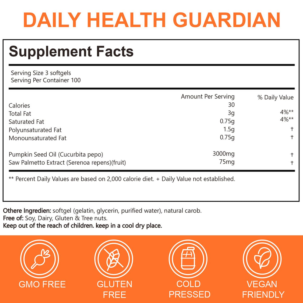 ESTHFGPSV pumpkin seed oil softgels packaging layout.