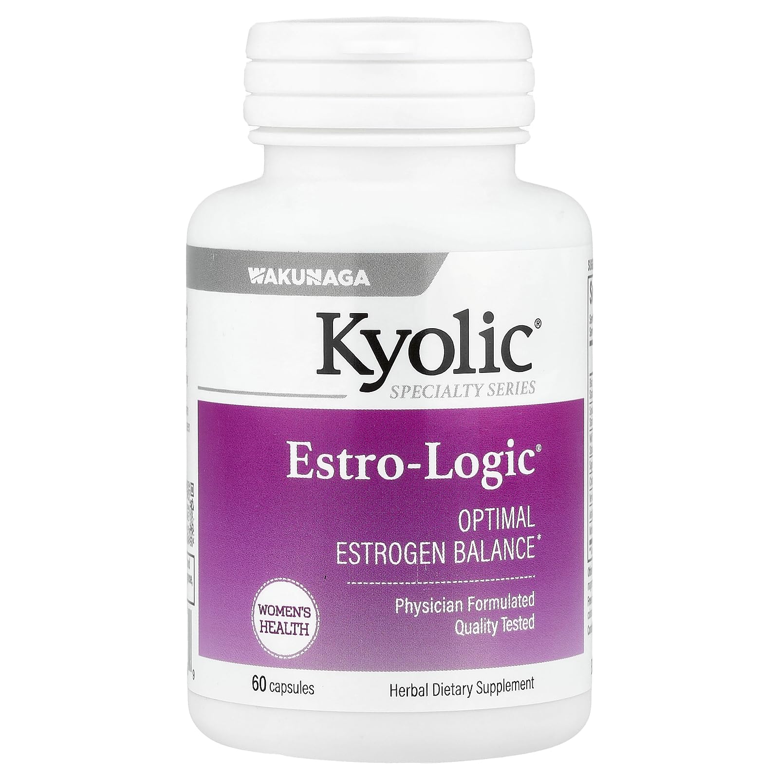 EstroLogic Kyolic 60 Caps bottle with capsules