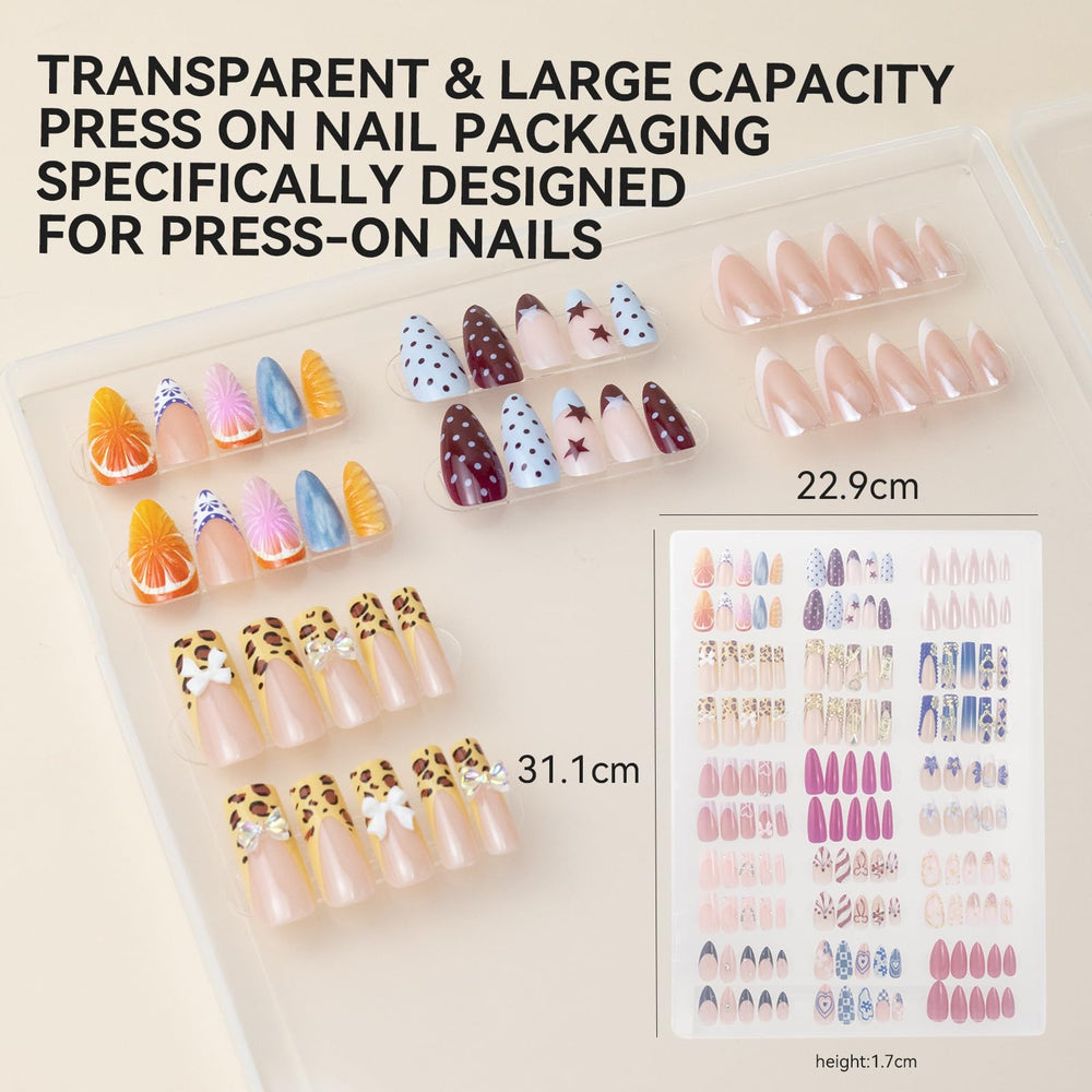 ESUOHYM double-sided tape ready to secure nail displays