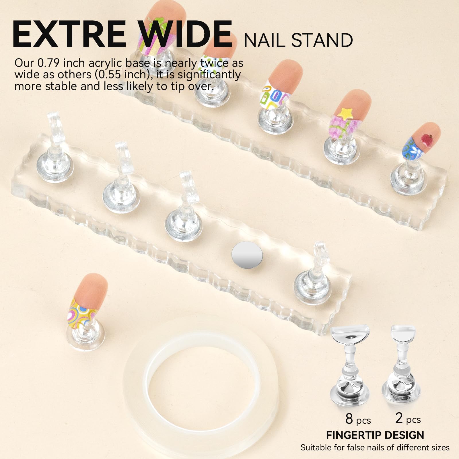 ESUOHYM dust-proof storage interior protects nail sets