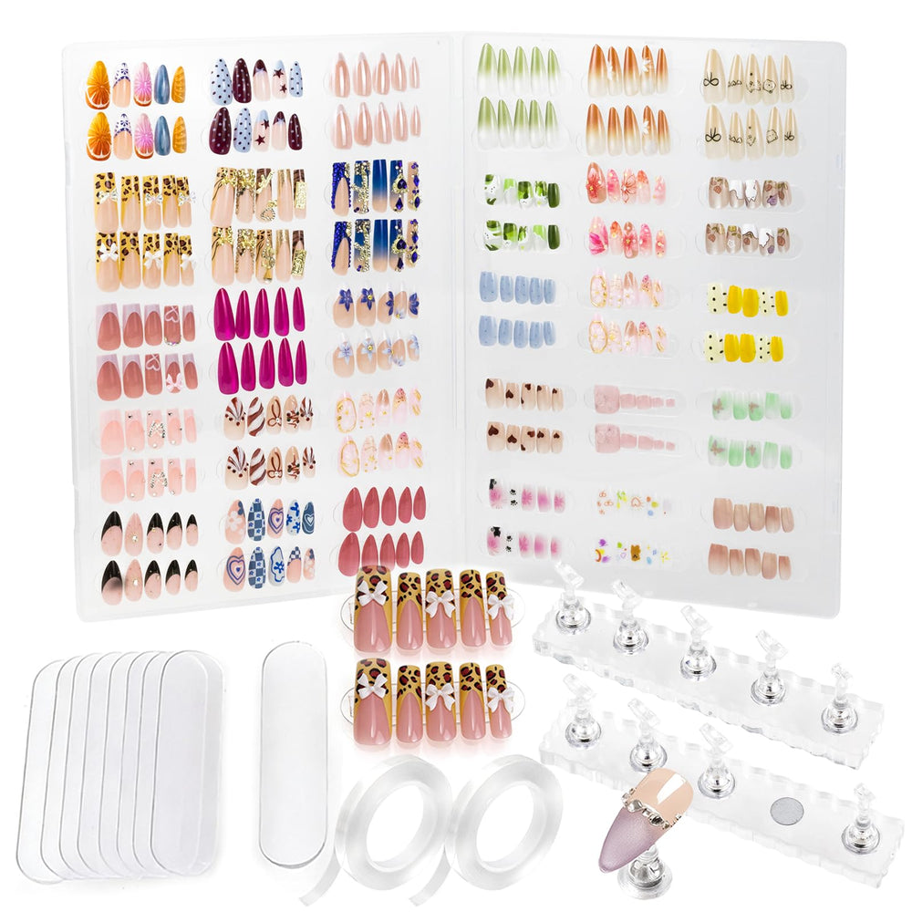 ESUOHYM nails storage box with stand shown clearly for quick selection