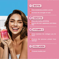 Gummies close-up showing melt-proof texture and ingredients