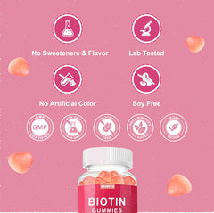 Front-facing bottle with label highlighting Biotin, Keratin, Collagen