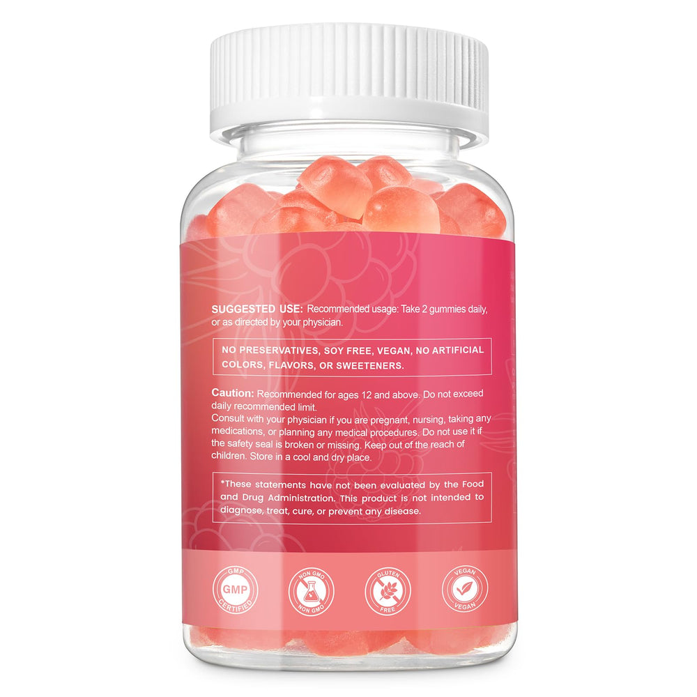 Hair and nails health concept with gummies laid out