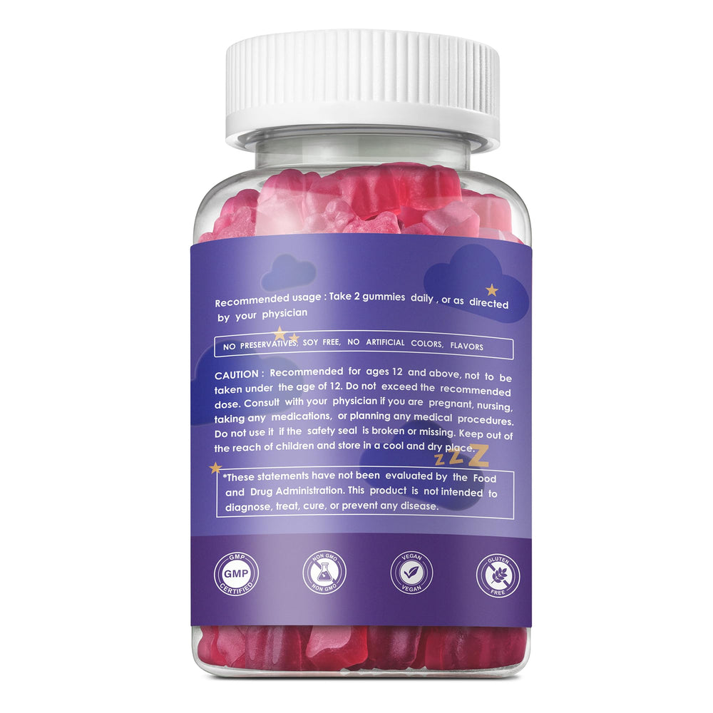 Serving size 2 gummies showing 500mg magnesium citrate per serving