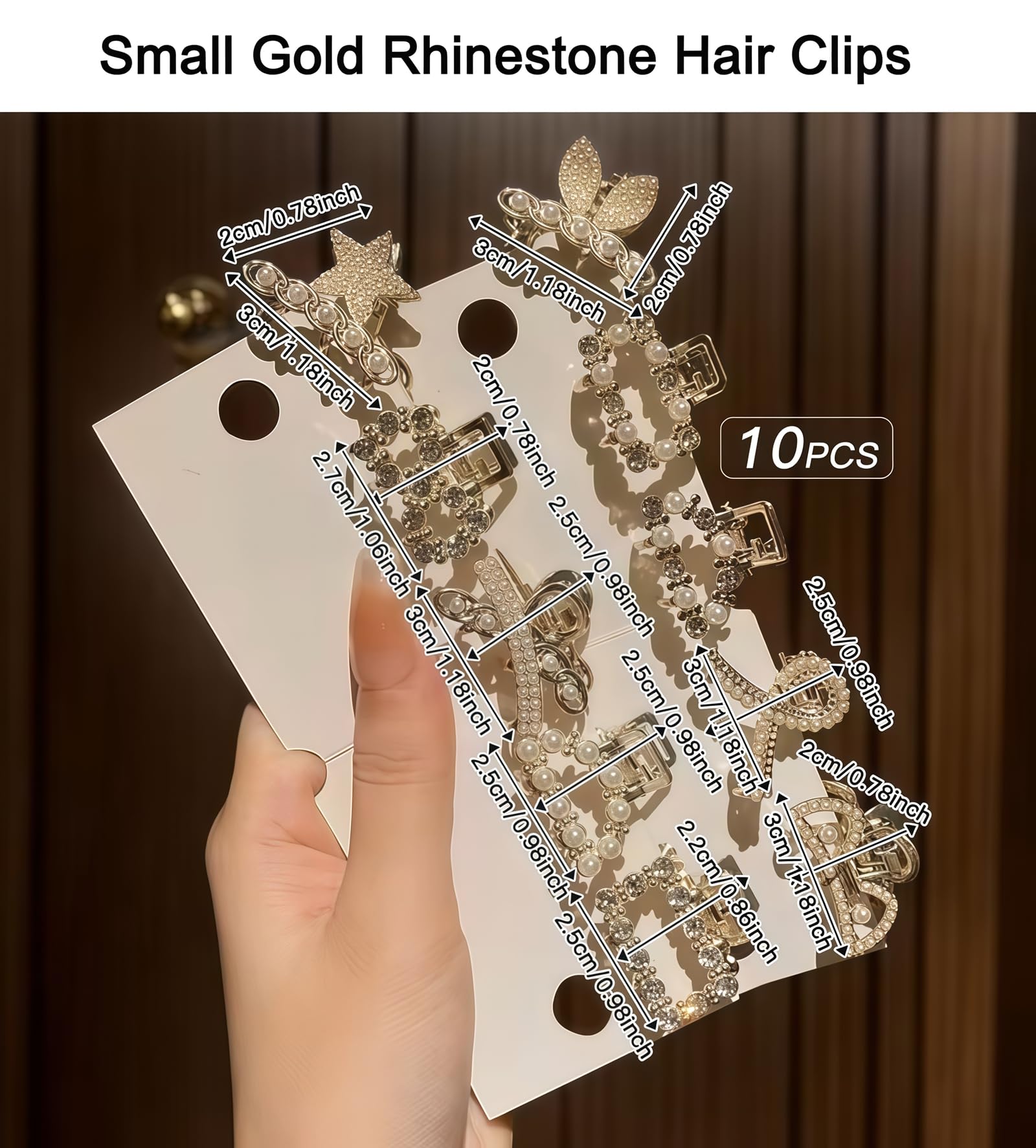 Eswala clip-on hair accessory in gold shine for easy styling