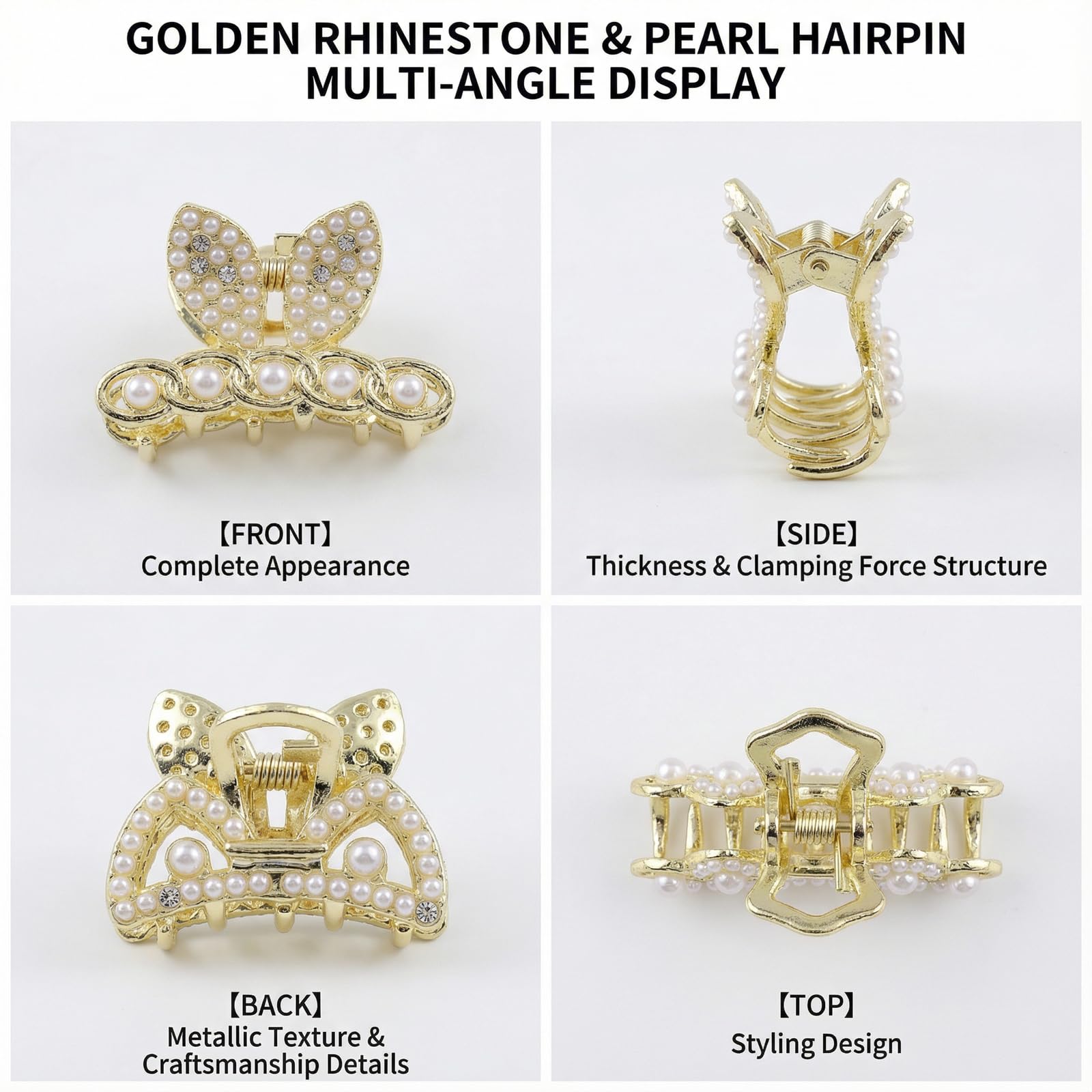 Eswala compact gold hair accessories are lightweight and portable