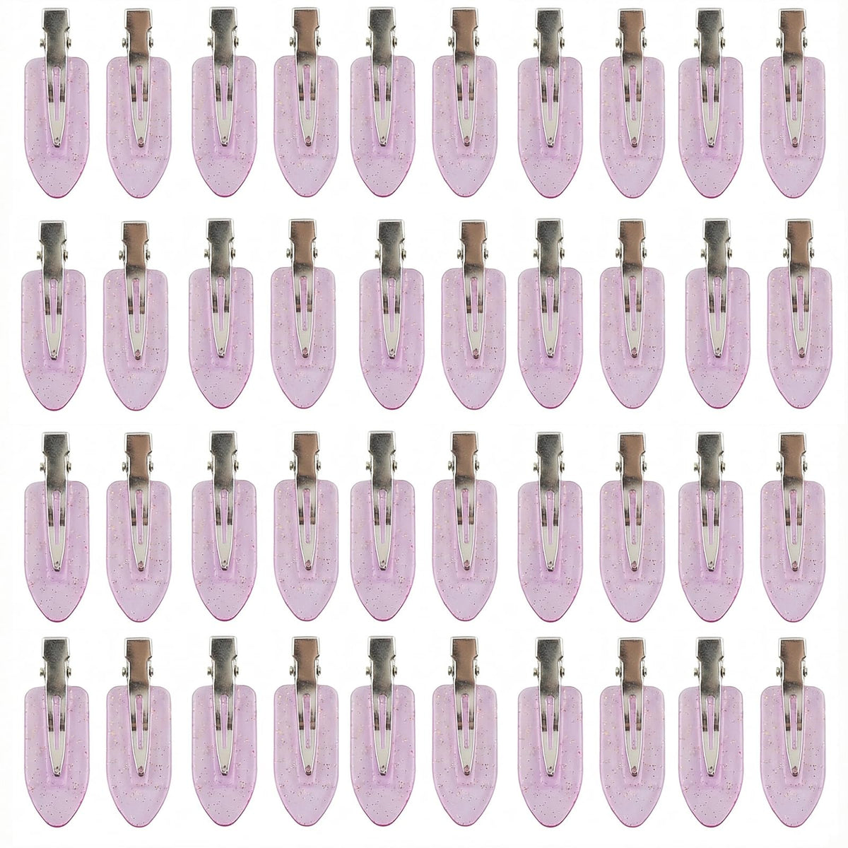 Eswala no-crease hair clip bulk in translucent purple for makeup-ready styling.