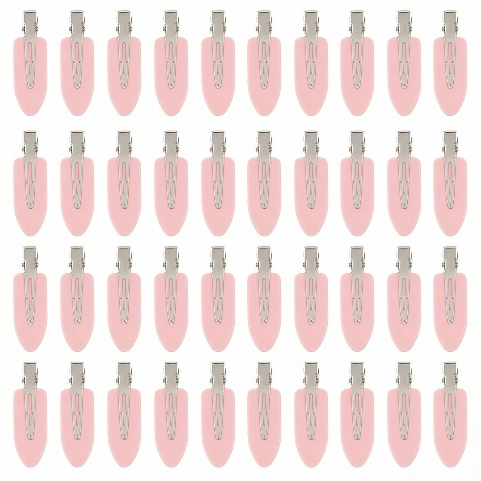 Eswala no-crease hair clip in pink with flat design for makeup application