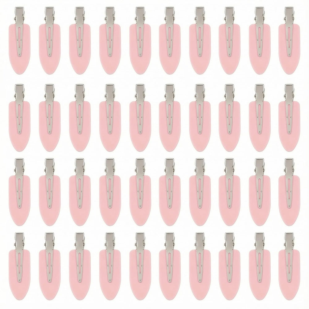 Eswala no-crease hair clip in pink with flat design for makeup application