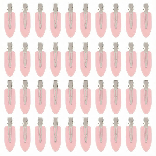 Eswala no-crease hair clip in pink with flat design for makeup application